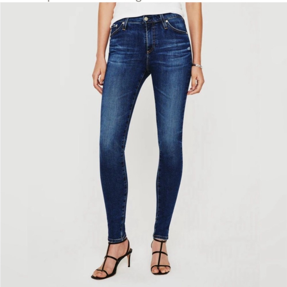 AG Adriano Goldschmied The Farrah Classic Blue High Rise Skinny Jeans 28